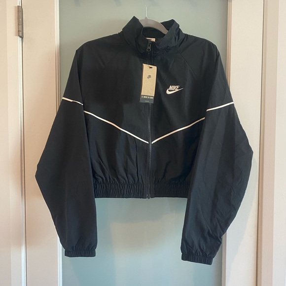 Nike Jackets & Blazers - Nike Women's Black and White Bomber Jacket